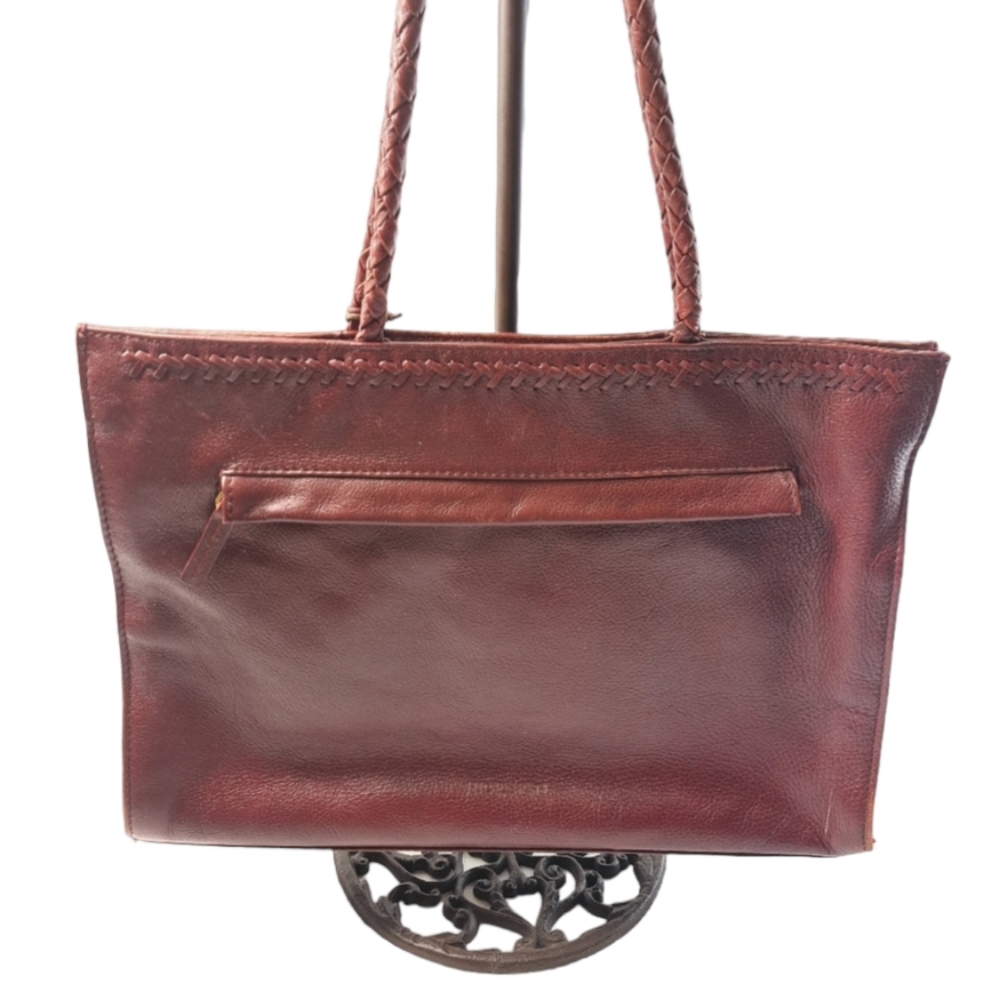 Vintage Hidesign Genuine Leather Women's Burgundy Shoulder Bag - Picture 2 of 16